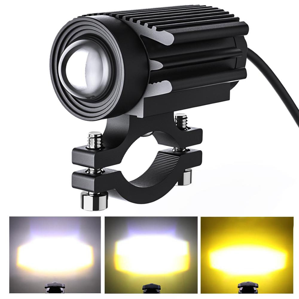 12V Motorcycle LED Headlight Spotlight LED Lens Hi/Low Beam For Car 4WD ATV SUV Driving Spot Fog Lights Auxiliary Lamp 12V