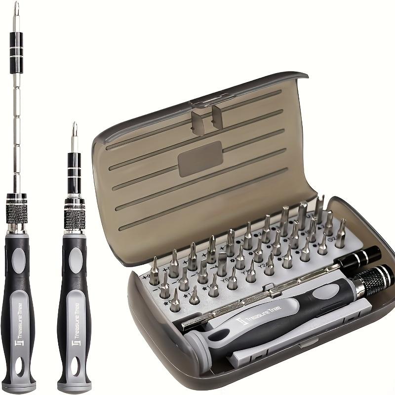 

Набор прецизионных отверток 32-в-1, Многофункциональный набор для ремонта отверток, Мини-набор магнитных бит серый