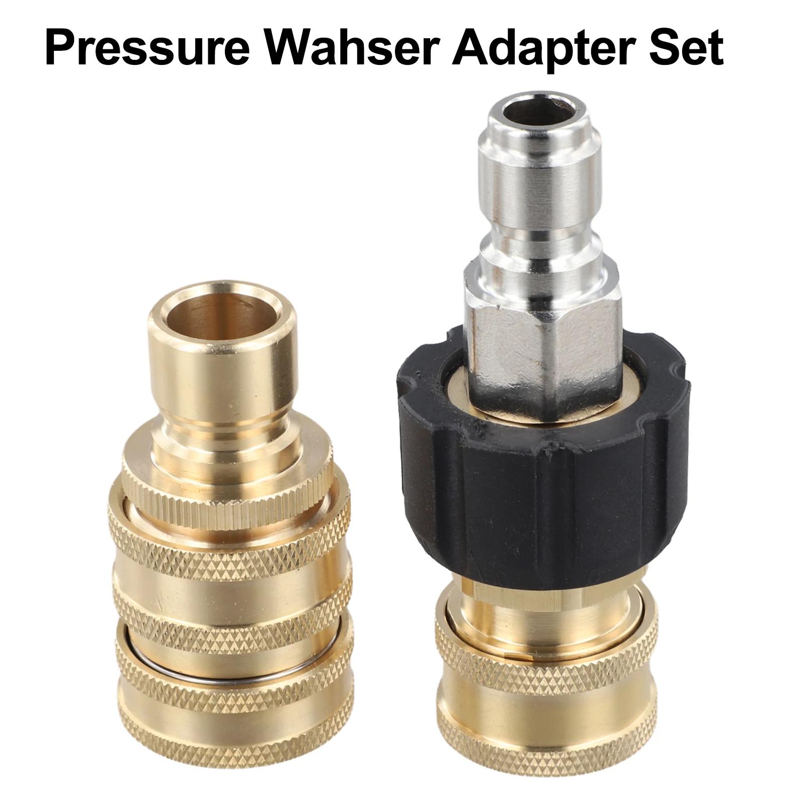 

8Pcs Pressure Washer Adapter Quick Release Coupling Set M22 3/8 IN 3/4 Inch For Garden Hoses Car Washer Lance Connector Tools China Mainland