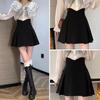 Plus Size Fishbone Midi A-Line Skirt for Women - Slimming, Hip-Hugging, Belly-Covering
