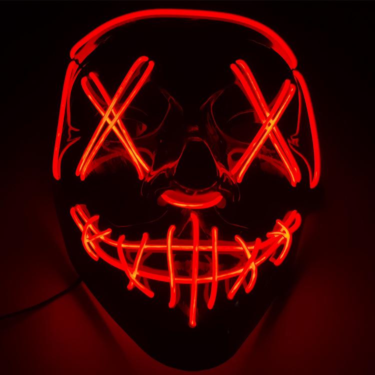 Black Luminous Halloween Mask for Party & Festival