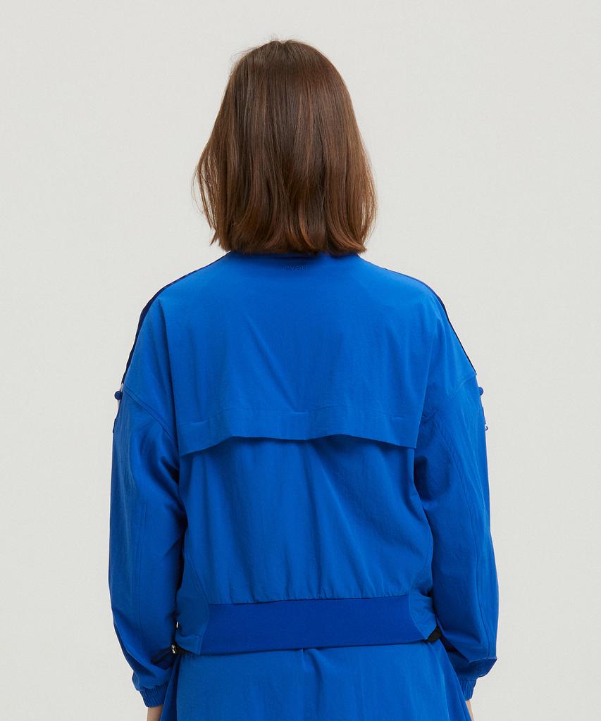 Aven Flor High-Neck Windbreaker Blue