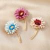 Simple Three-dimensional Chrysanthemum Brooch for Women's Corsage, Accessory, Painted Outerwear, Coat Pin, Clasp