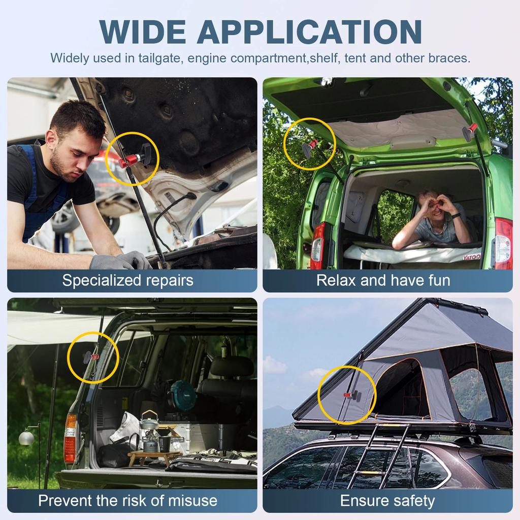 Air Pressure Anti-Slip Engine Cover Lifting Support Rod Fixing Clamp Lift Support Clamp Car Tool Aluminum Car Hood Holder Trunk