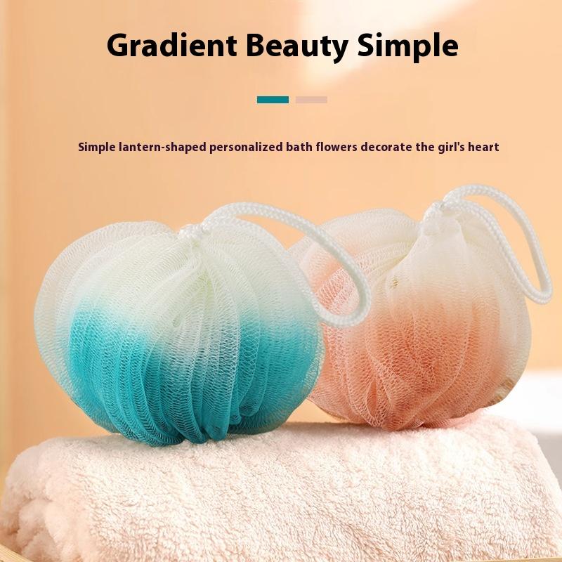 Soft Bath Scrub Bath Ball Body Clean Bath Puff Bathroom Supplies Pumpkin Shape Scrubbing Bubble Shower Mesh Sponge Back Brush