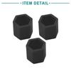 ACROPIX Auto Radmuttern 15mm Lug Nabenabdeckung Schrauben Staubkappe Schwarz 20 Stück