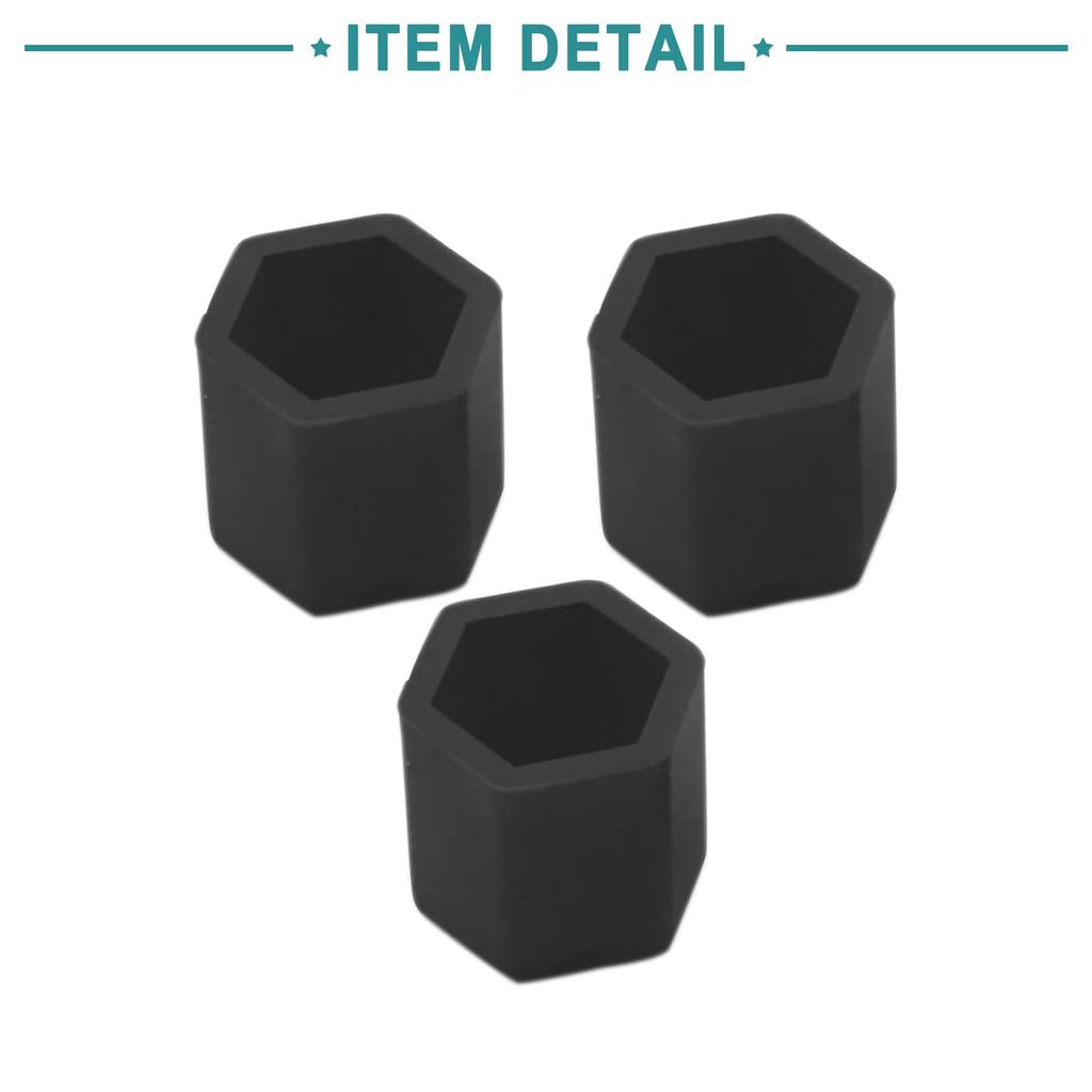 ACROPIX Auto Radmuttern 15mm Lug Nabenabdeckung Schrauben Staubkappe Schwarz 20 Stück