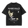 2026 Horror Silent Hill Heavens Night Ausgewaschener Print T-Shirts Hip Hop T-Shirt Street Streetwear Unisex Kurzarm Oberteile Oversized T-Shirt