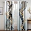 3D 3D Digital Printing Minimalist Style Gold Texture Sunshade Curtains Luxury Living Room Bedroom Window Decor Art Home Curtains