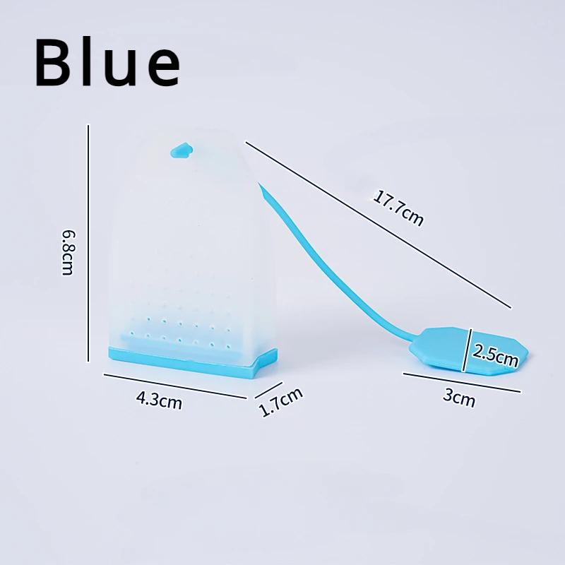 

Silicone Tea Infuser Bag Reusable Safe Loose Leaf Tea Bags Strainer Filter for Tea Drinker Utensils Kitchen Accessories 1pcs синій