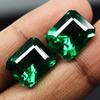 Natural Green Garnet Pair Emerald Cut CERTIFIED 20.10 Ct Loose Gemstone For Gift A-5759