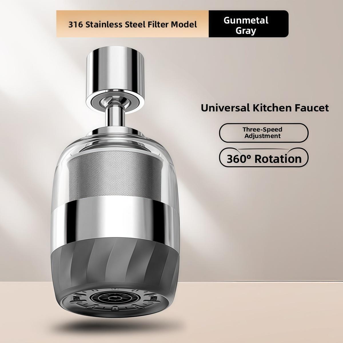 

Household 3 Modes 720°Rotate Rotate Stainless Steel Faucet Extender Aerator Splash Filter Kitchen Washbasin Faucet Accessories