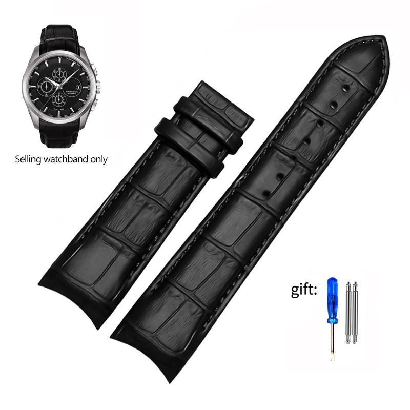 Echt Lederen Horlogeband met Gebogen Einden Voor Tissot Horlogeband 1853 COUTURIER T035627A T035407A T035439 Herenband 22mm 23mm 24mm