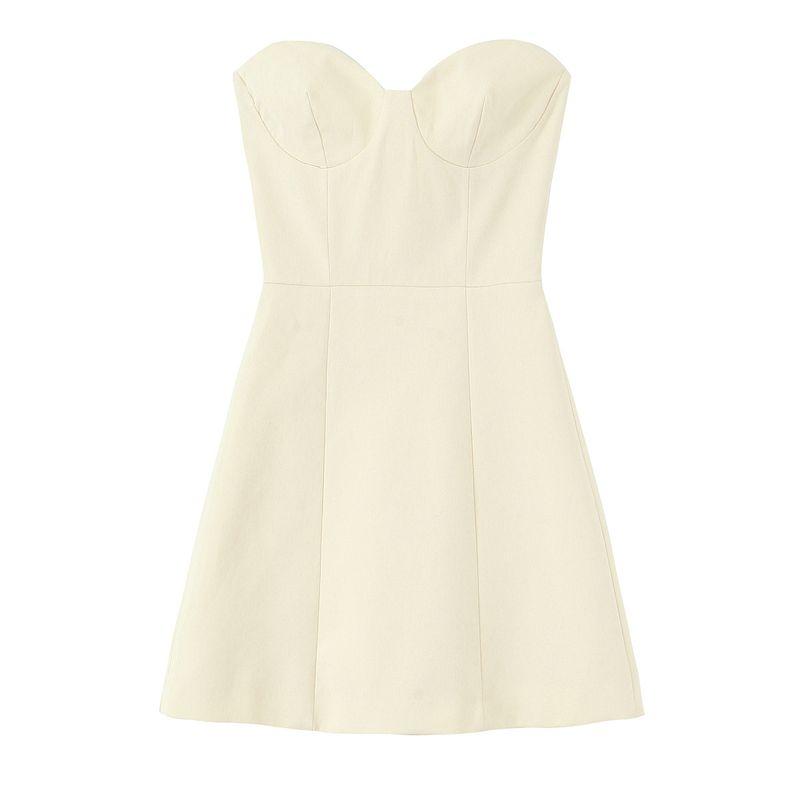Kaslead New Women clothes Western Style Fashion Slim fit Simple Tube Top Short Dress 3152319