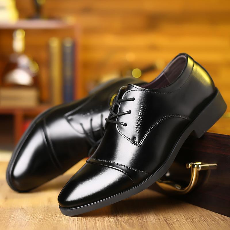 2025 New Cowhide Shoes Men's Business Dress Leather Shoes Men's Versatile Breathable Cowhide Casual Shoes