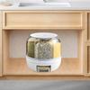 Bymaocar 6-compartment Grain Storage Container Storage Can, 360° Rotatable Food Dispenser for Storing Coarse Cereals & Dry Goods