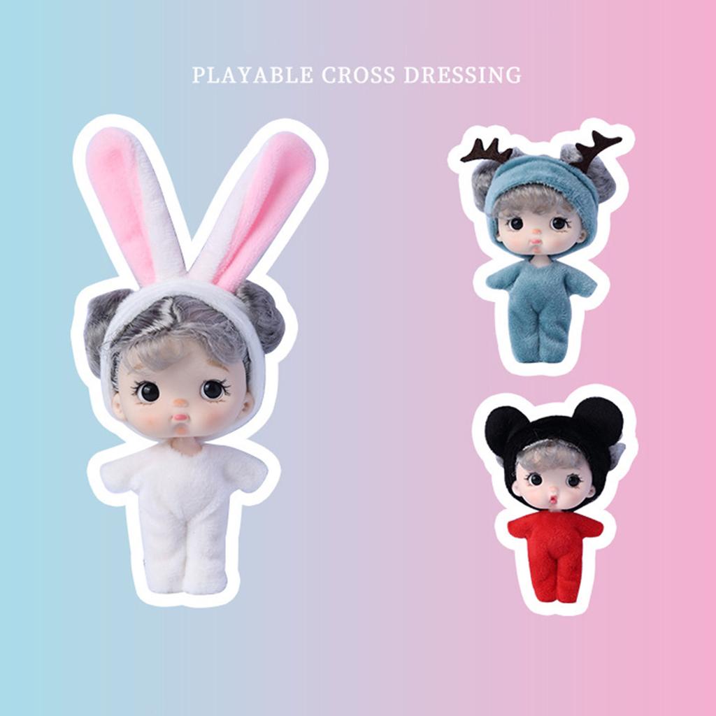 4 Zoll Puppe Mini Reborns Baby Puppe Winzig Kleine Puppe mit Kleidung und Kopfbedeckung Kleine Baby Puppe Spielzeug Geschenk für Jungen Mädchen Kind