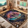 Decorative Artwork Theme Crystal Velvet Floor Rug Personalized Custom Name Text Warm Carpet Home Decoration