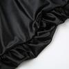 Women's Solid Colour Temperament Slim Lace Splicing V-neck Waist Thin A-line Halter Ballet Skirt