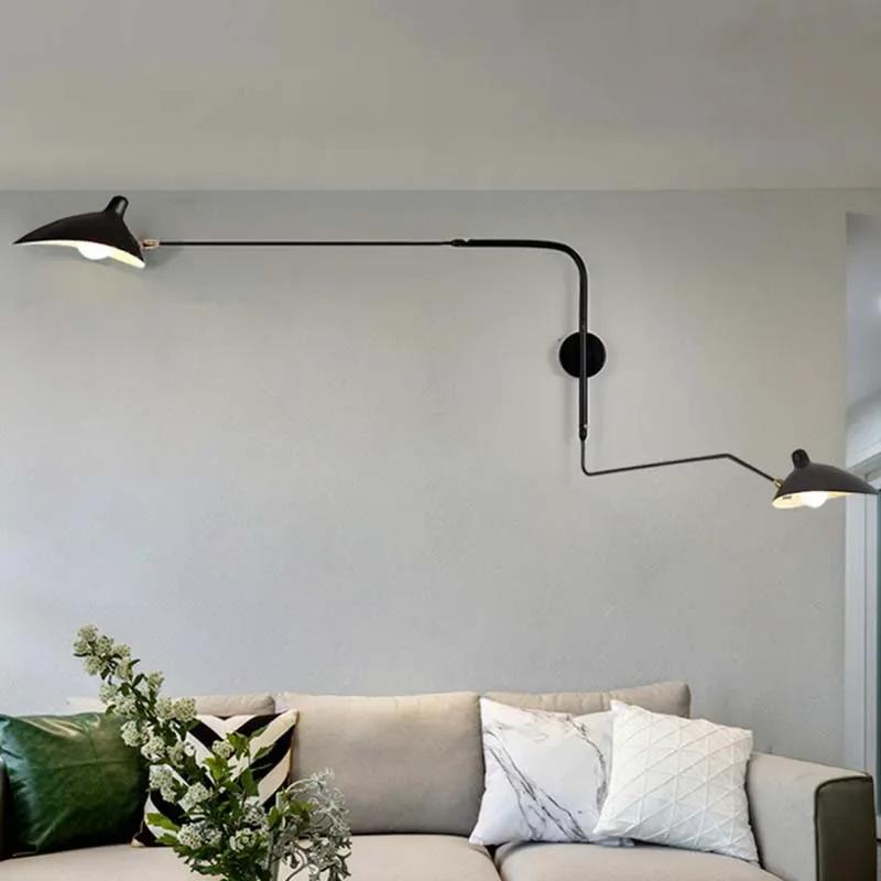 Nordic Modern Minimalist Wall Light Reading Led Lamp Long Living Study Room Bedroom Bedside Arm Adjustable Lighting Decoration