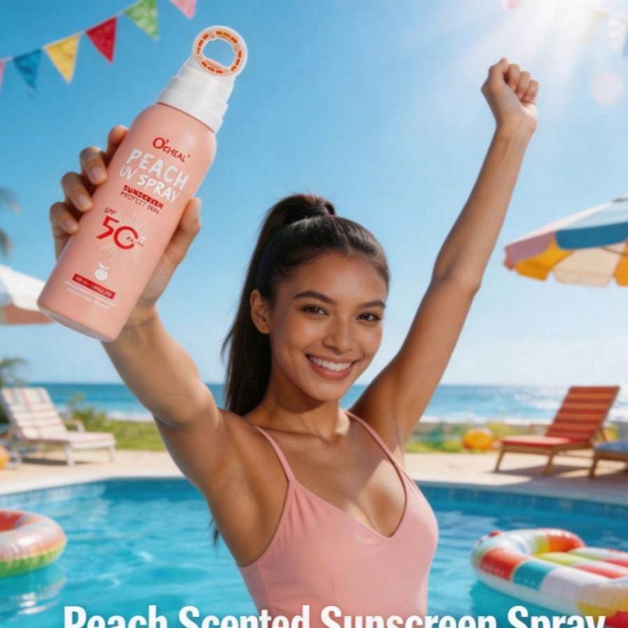 Wrinkle Whitening Sunscreen Spray, Lightweight, Non-Greasy, Moisturizing, Waterproof, Facial UV Prot