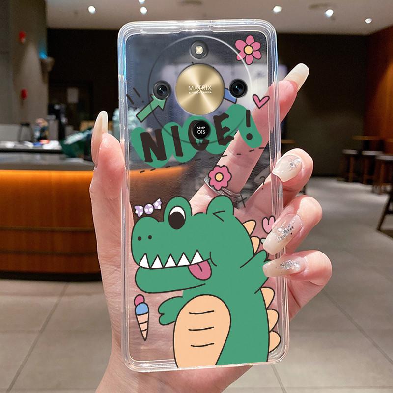For Honor Magic 8 Lite Case Pretty Flower Butterfly Silicone Clear Back Cover Soft TPU Phone Case for Honor Magic8 Lite 5G Funda Honor Magic8 Lite