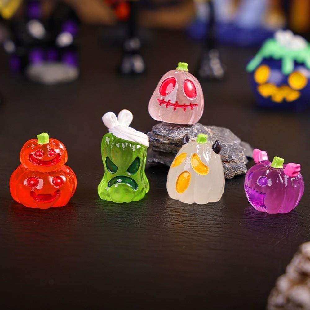 8pcs Micro Landscape Halloween Figurines Resin Craft Little Statue  Home Decor