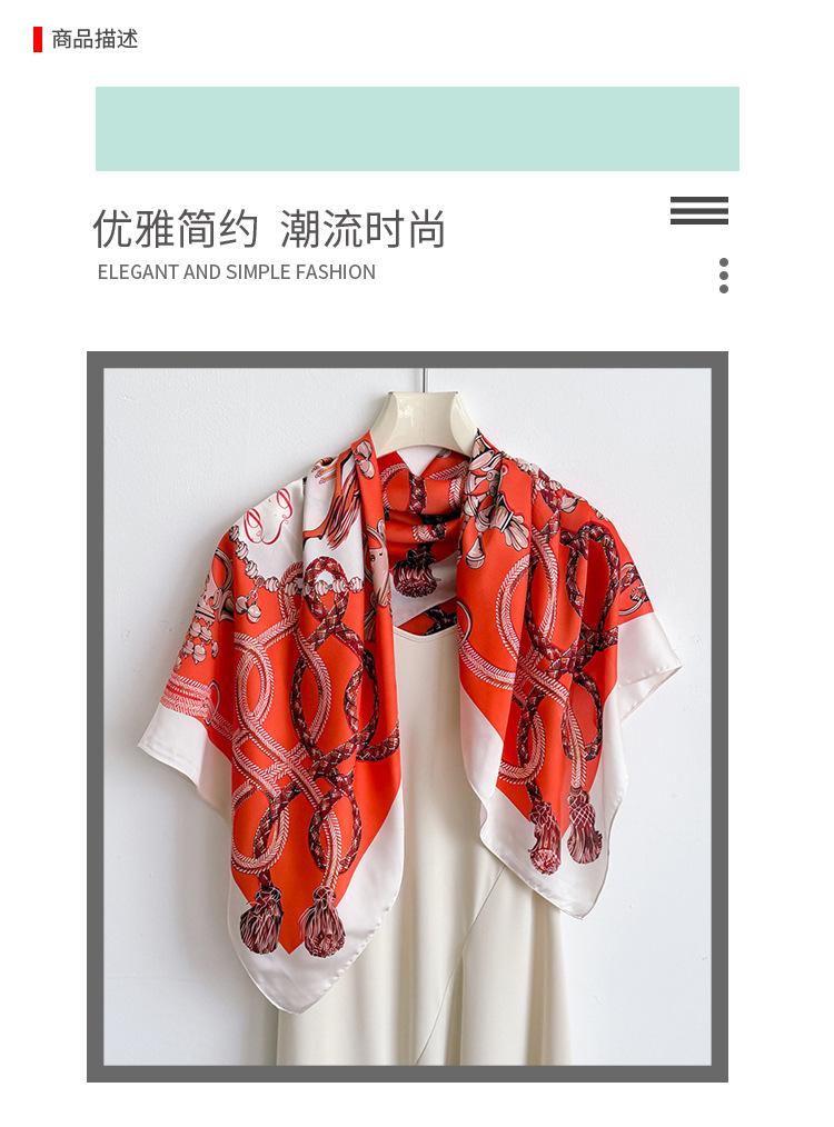 European and American court style equestrian simulation silk high-end square scarf silk scarf printed shawl scarf sunscreen headscarf scarf
