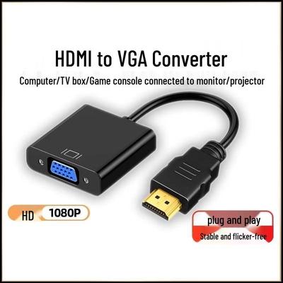 HDMI To VGA Converter Adapter Cable for Computers and Projectors