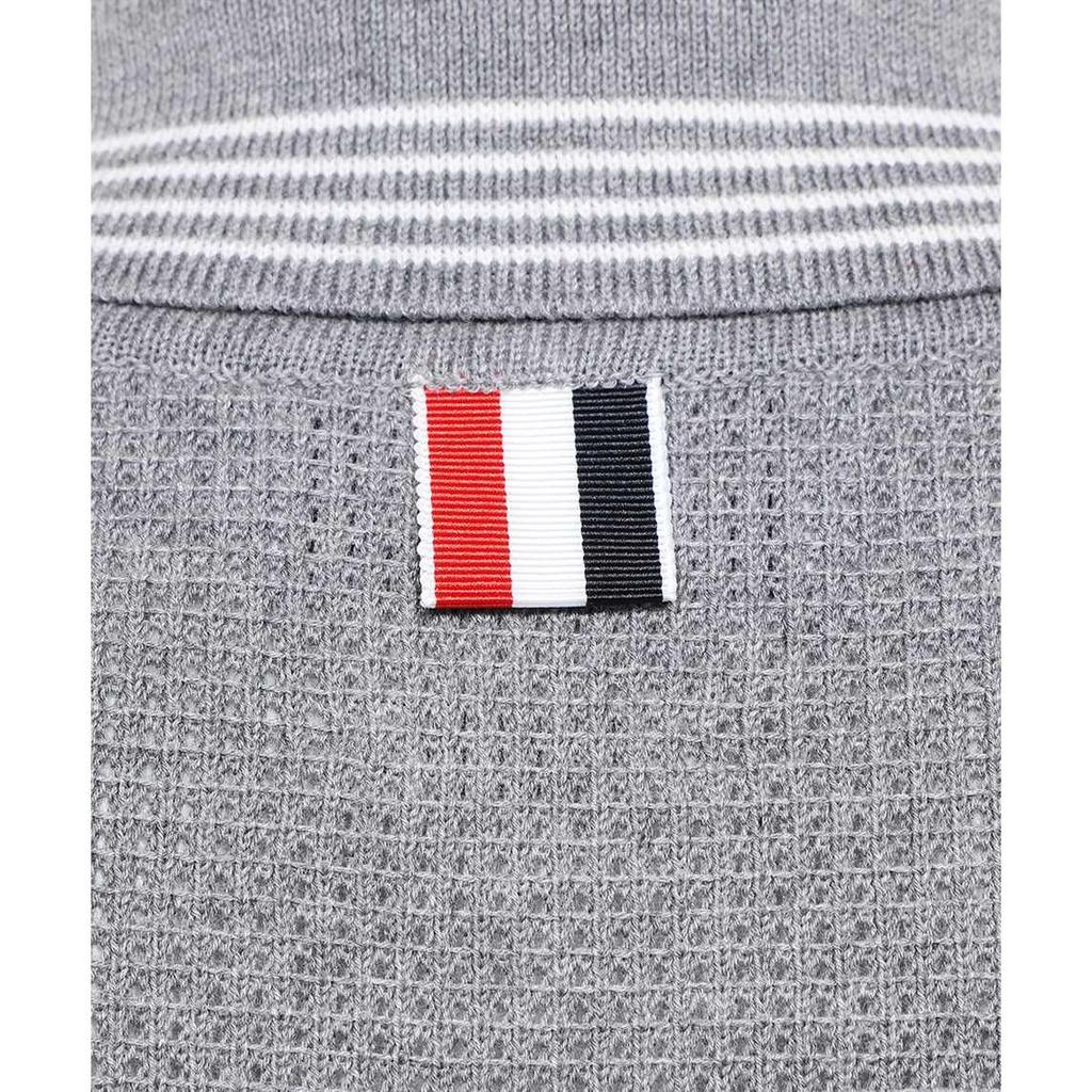 THOM BROWNE Polo Shirts Men's Gray Polo Collar Thin Other MKP085A-Y3006-055
