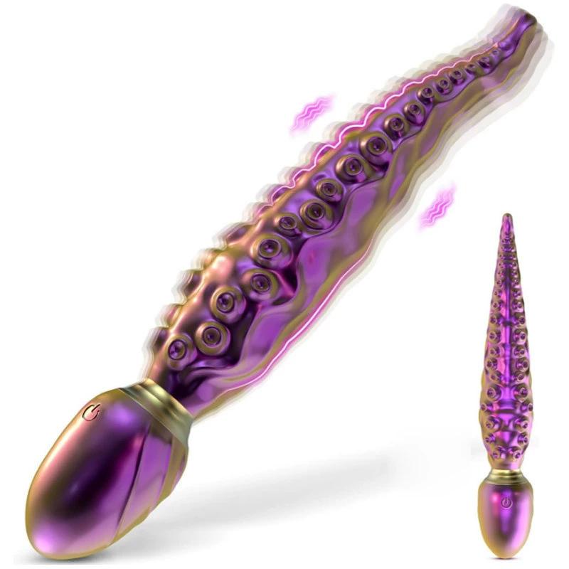Octopus Double Shock AV Vibrating Pen for Women, Female Orgasmic Stimulation, G-Spot Trigger, Self-Pleasure Device, Rotating Vibrating Rod, Adult Toy