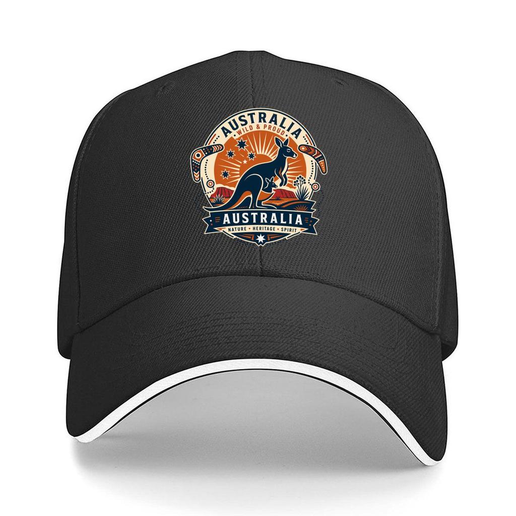 Australian Outback Wildlife Emblem A Sandwich Baseball Cap Sun Cap Outdoor Workouts Hat