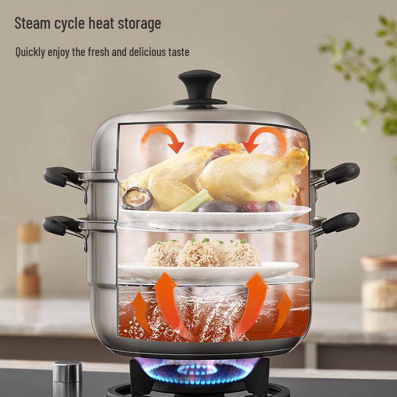 Joyoung Stainless Steel Double-Layer Steamer