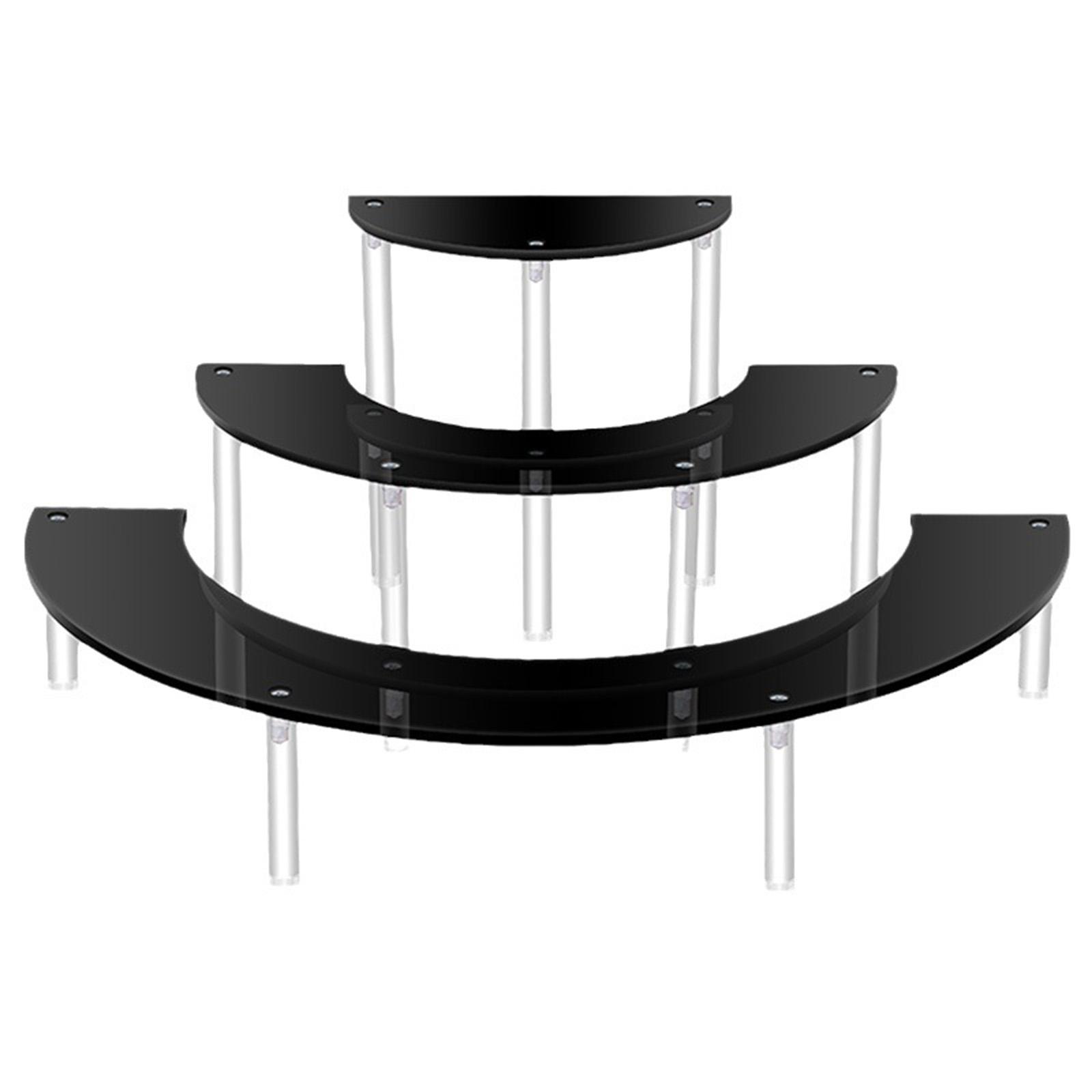 

Acrylic 3 Tiers Display Risers Storage Stand for Perfume Cupcake Figures Dessert Presentation Organization Supplies B