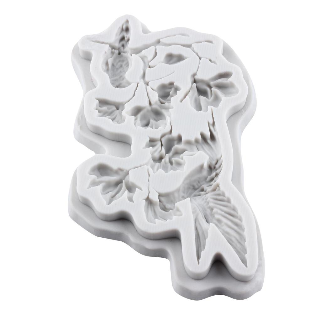 Hummingbird Silicone Mold Chrysanthemum Flower Fondant Molds Cake Decorating Tools Cupcake Topper Candy Sugar Craft Gum Paste Polymer Clay
