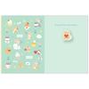 Hallmark Thank You Greeting Card, Cute Chubby Dog with Wobble Spring, Embossed Kawaii Korean Style Card 850029