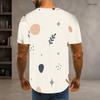 Men Plus Size Round Neck Short Sleeve Geometric Printed T Shirt Casual Straight Hem Pullover