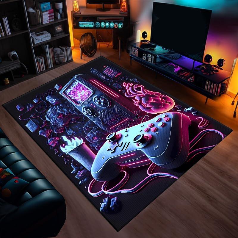 Game Console Handle Carpet Living Room Full Covered Washable Rug Easy To Maintain E-sports Room Decoration Large Size Soft Mat