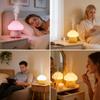 Cute Mushroom USB Humidifier, 7 Color Changing LED Night Light Mini Ultrasonic Mist Humidifier, Quiet Desktop Air Moisturizer for Bedroom Office