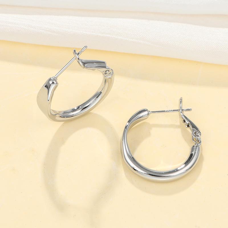 Huazi Style Zircon Stud Earrings for Women - Gold-Plated, Non-Fading Luxury Jewelry