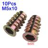 10pcs/lot Hex Drive Head Hex Nut M4 M5 M6 M8 M10 Furniture Nut Hardware Wood Insert  Durable