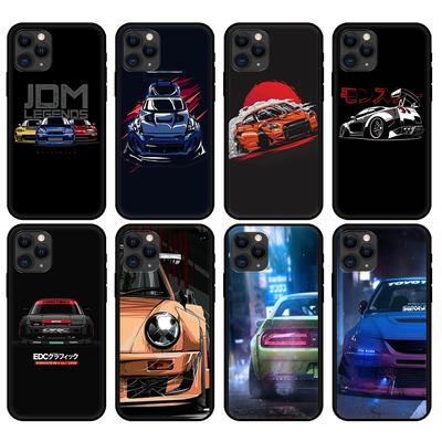 Husă neagră din tpu pentru iphone 5 5s se 2020 6 6s 7 8 plus x 10 XR XS 11 12 mini pro MAX husă din spate Cool Japan JDM Sports Car Comic