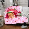 1pc Princess Strawberry12 Blanket, Gift, for Men and Women, Soft Blanket, Good for Sofa Bed Couch Travel, Lightweight Flannel Blanket