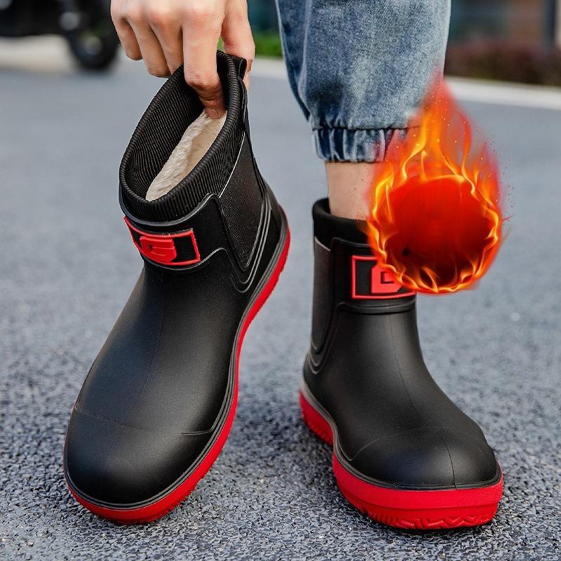 Kurze Gummistiefel PVC Wasserdicht Wasserschuhe Outdoor Abriebfeste Regenstiefel