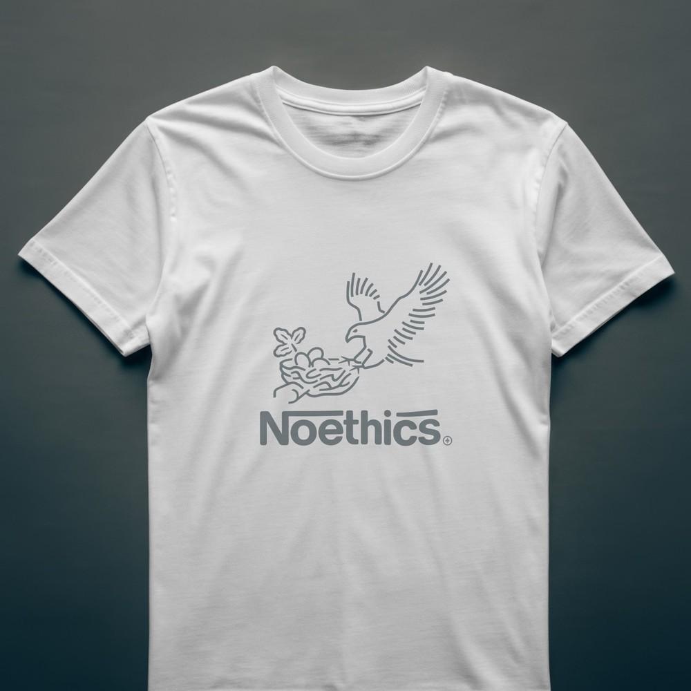 

NO ETHICS Tshirt Funny Parody Coffee Chocolate Novelty Tee 110 L