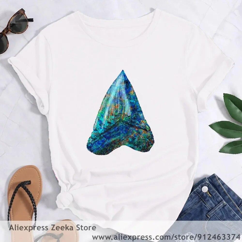 Zahn und Zahnarzt Grafik Ästhetik Frauen Lustige Print Damen T-shirt Mädchen Y2K Harajuku Basis O-kragen Weißes Hemd Kurze