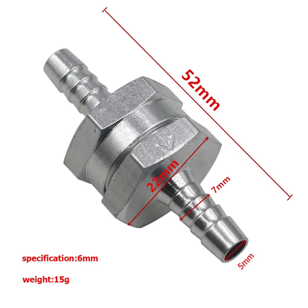 One Way Valve Aluminium Alloy Fuel Non Return Oil Gas Check Valve Check Valve Petrol Diesel for Car Automobile Helicopters Ships