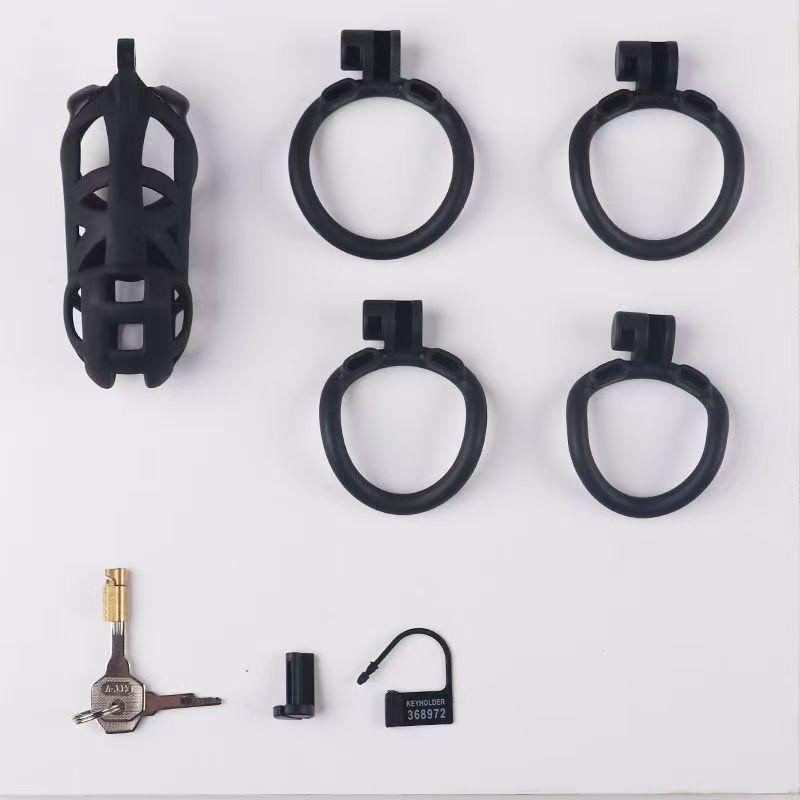 Lumi Men's Cobra Chastity Cage Resin Lock with Rings 100% Waterproof BDSM Adult Toy for Long-Term Wear VC11