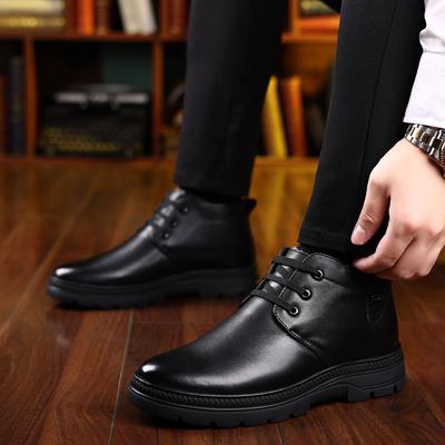 Fashion Men Boots Lace Up Outdoor Shoes Style Formal Men Casual Designer Fashion Lace-up 2024 Winter Snow Boots Men Plush Warm Shoes