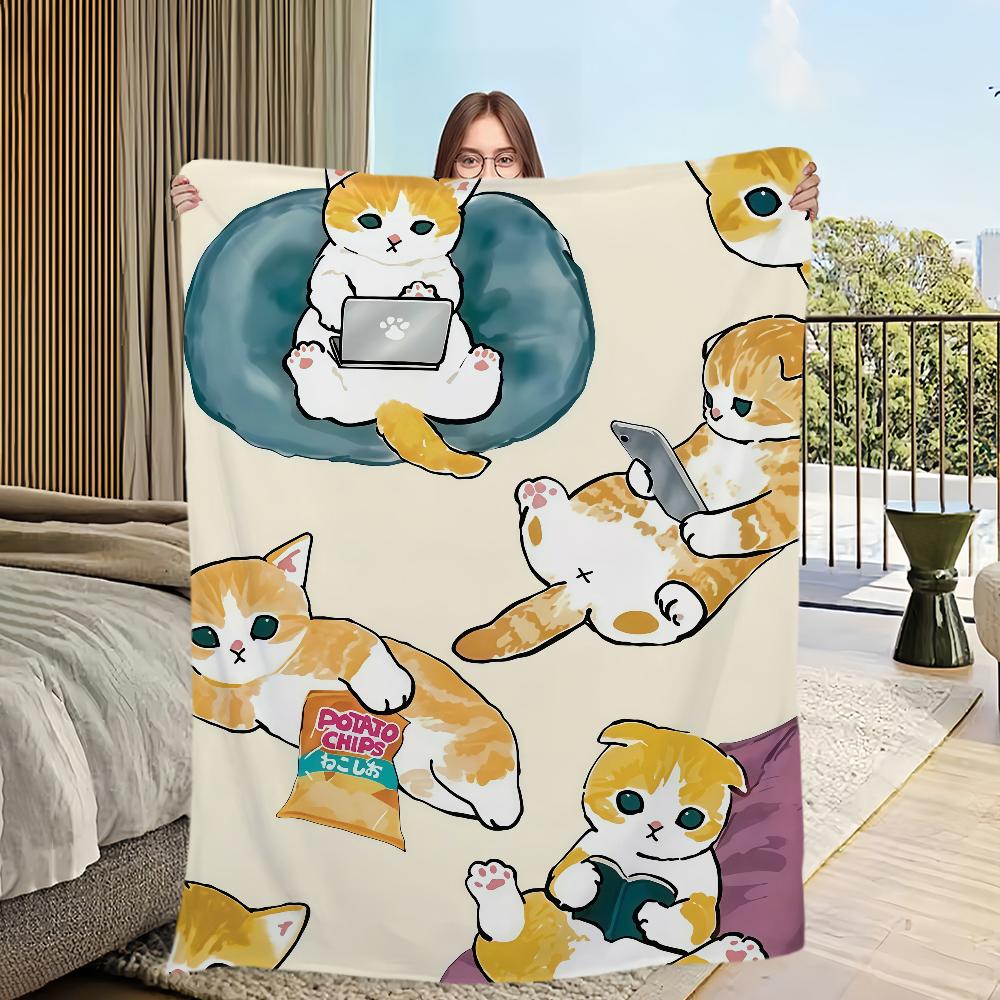 

Мультяшный M-Mofusand C-кот Милый Плед Для Дивана Комнаты Микрофибра Постельный Плед офис Путешествия Подарок Дом 30x40in